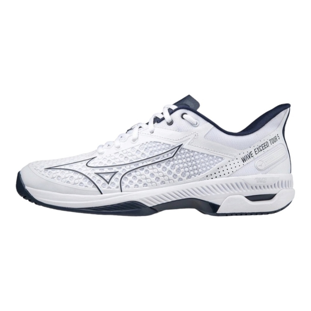 Mizuno Tennis Wave Exceed Tour 5 White/Dress Blue Men's size 10.5